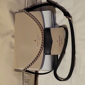 kate spade beige, white & black Crossbody Bag with Cardholder